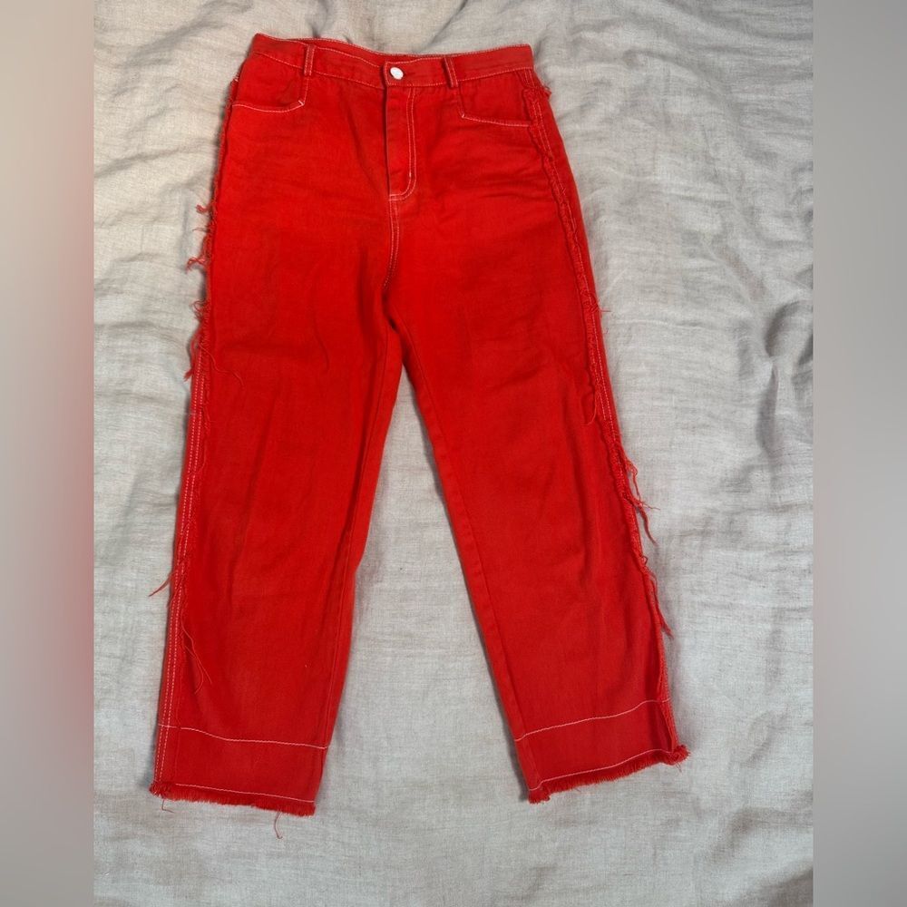 Madewell Karen Walker Red Denim Pants